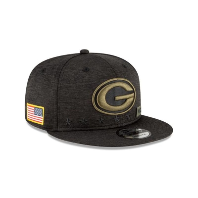 Green Bay Packers Gorra | New Era NFL Salute To Service 9fifty Snapback Cap Mexico - Negros